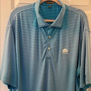 Big tall size Peter Millar Blue Striped Men's Shirt